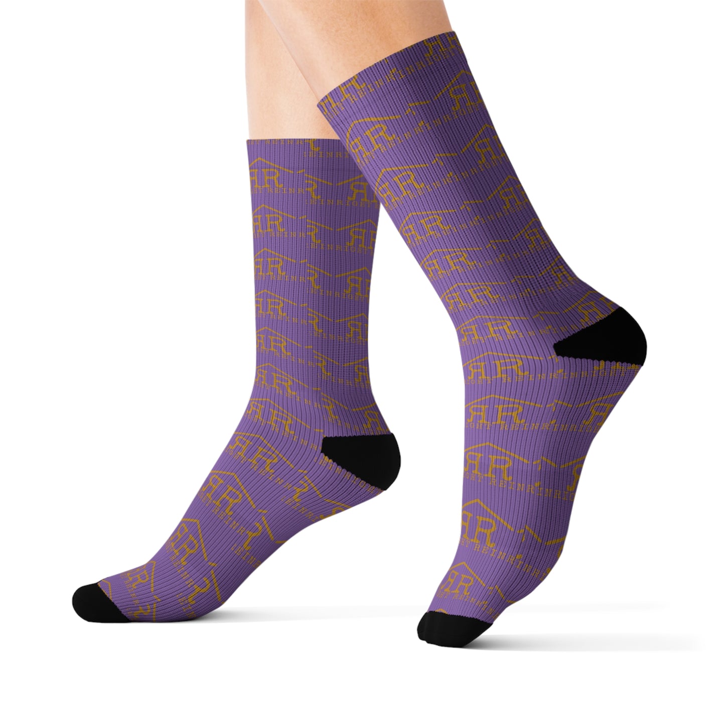 Right Rein Logo Socks In Pony Purple