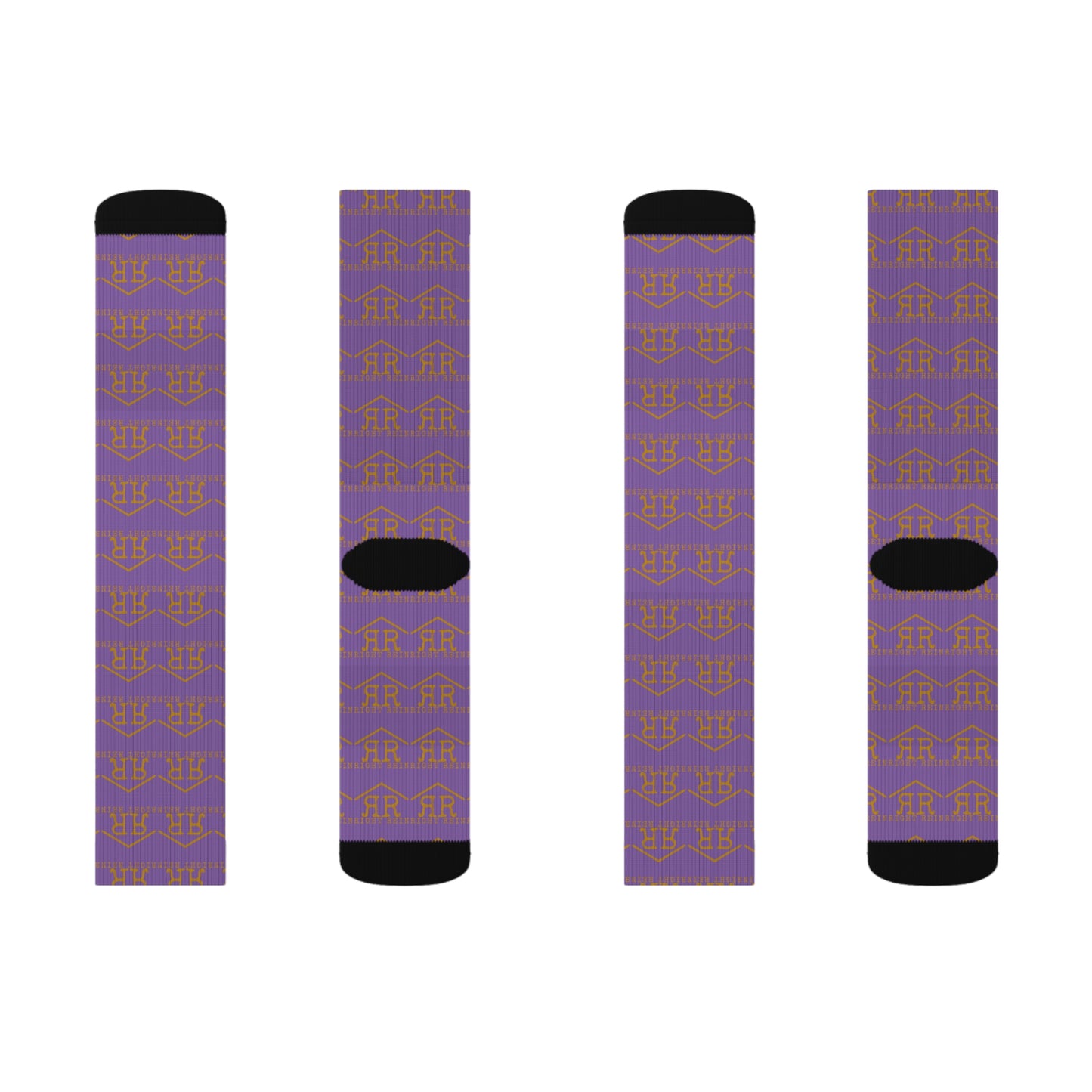 Right Rein Logo Socks In Pony Purple